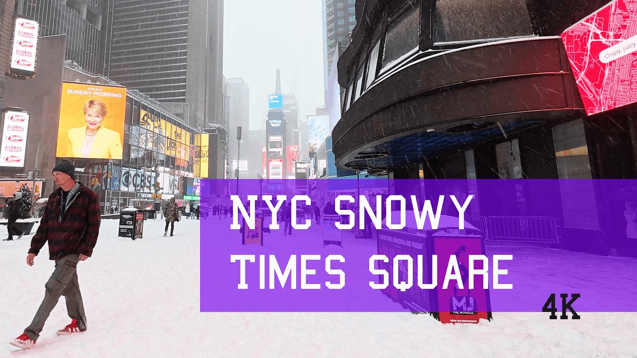 NYC Snowy Times Squares  #newyorkcity #nyc #timesquare #snowsounds #snowsound #cityambiance
