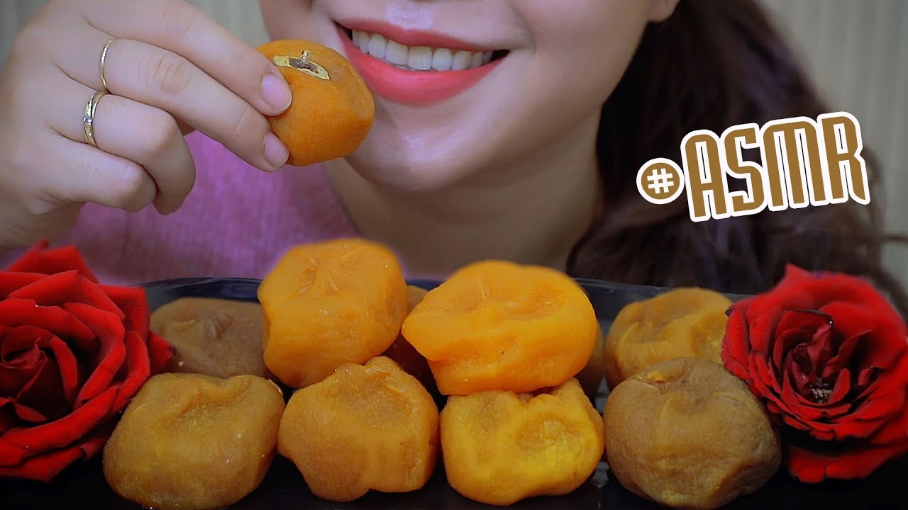 ASMR Hoshigaki -Japanese Dried Persimmons EATING SOUNDS | LINH-ASMR