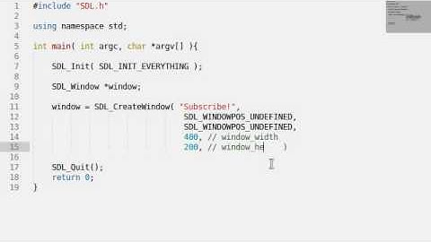 C++ [SDL] 01 Basic Window