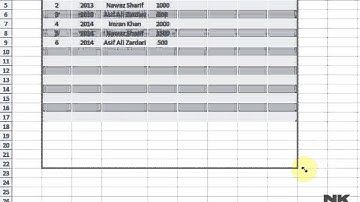 Lesson 54 The Insert Table Microsoft Office Excel 2007 2010 free Educational video Training Tutorial