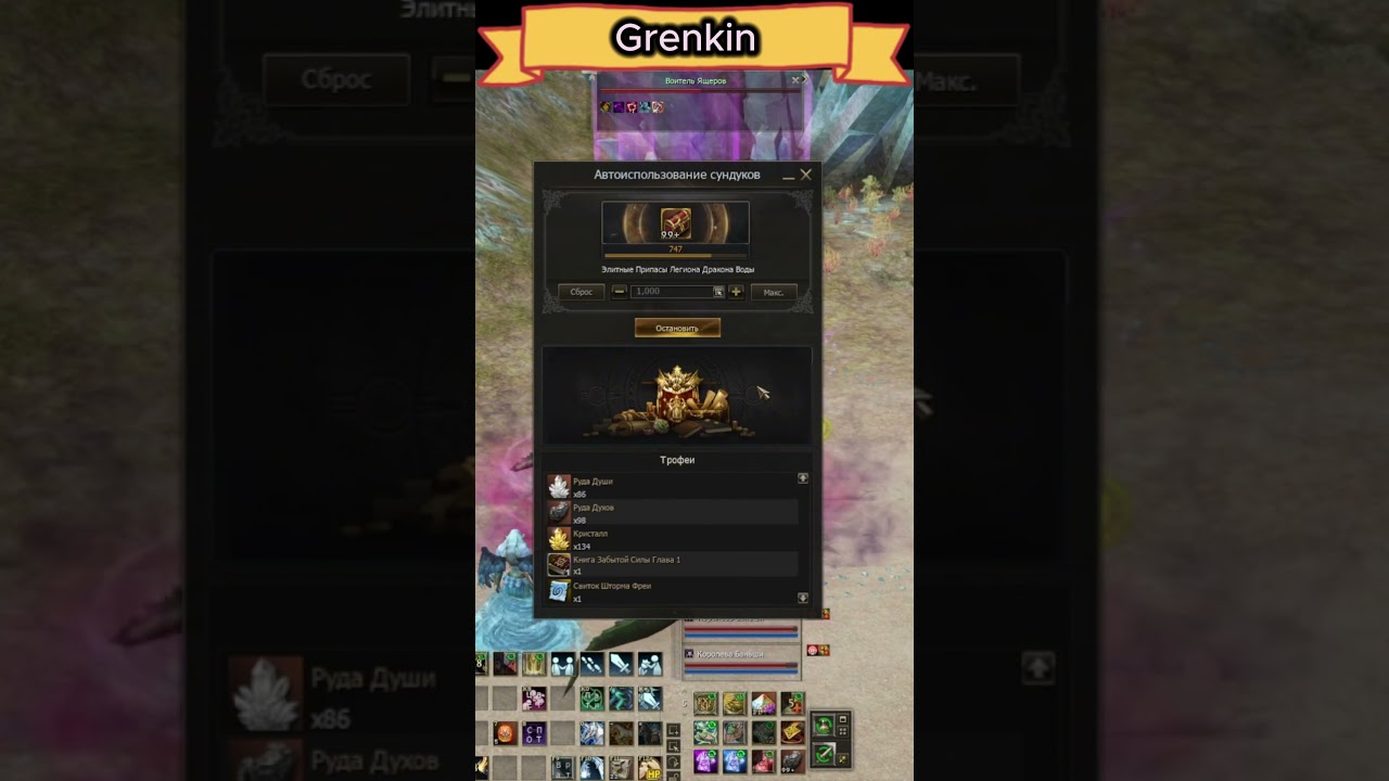 1000 Элитных припасов Дракона воды в игре Lineage 2