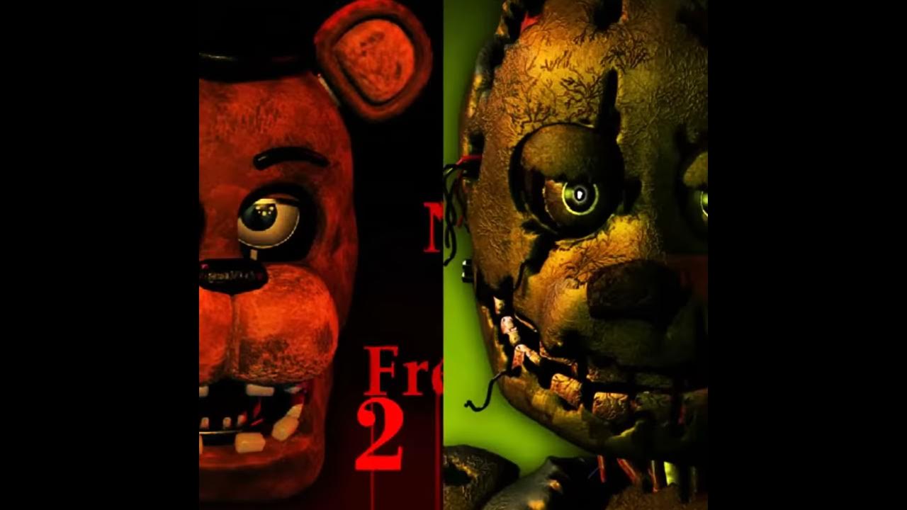 Как выглядит лицо фредди Personajes de five nights at freddy's 1.2.3.4. - YouTube
