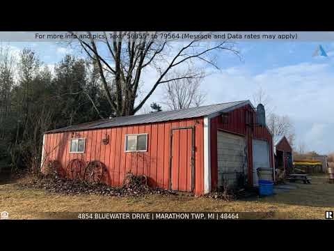 4854 BLUEWATER Drive, Marathon Twp, MI home video tour