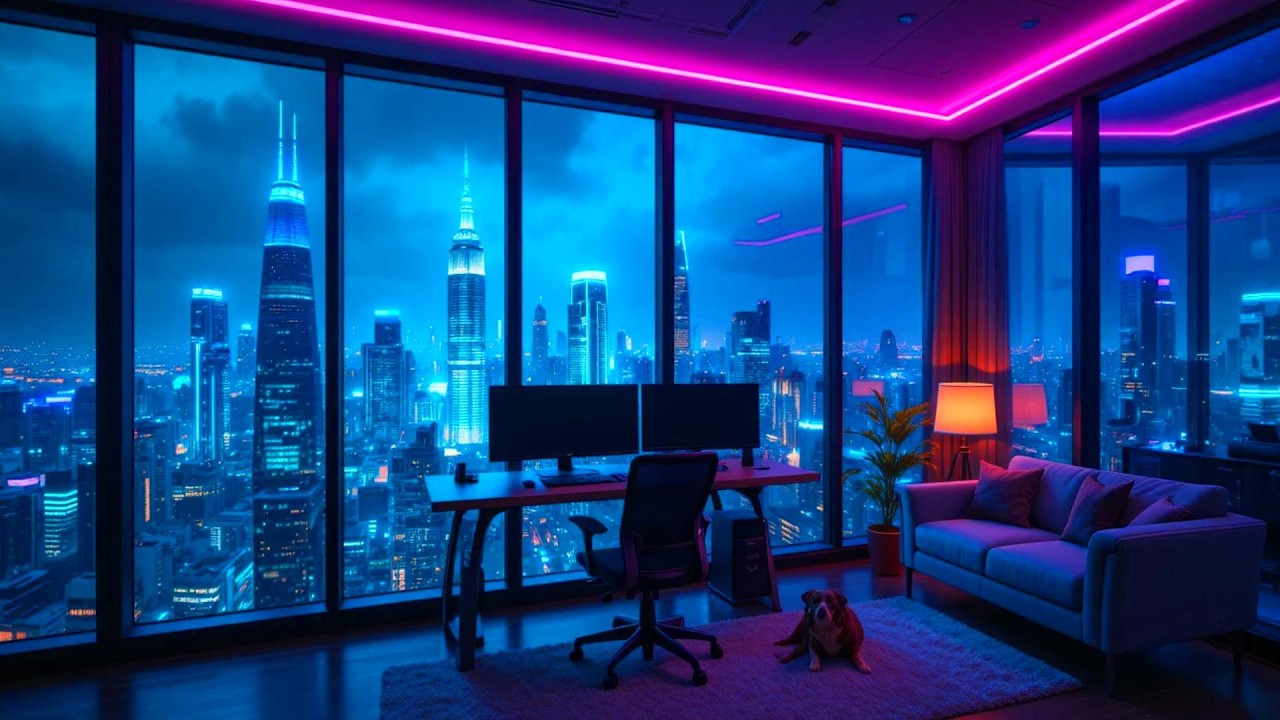 Floating in Lofi Space 💫 Cozy Rainy Beats for Productivity, Study Time & Sleep