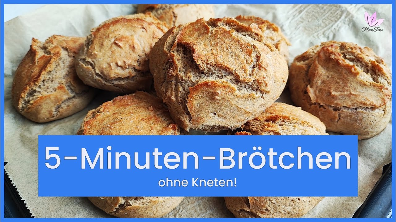 Super einfache 5-Minuten-Brötchen ohne Kneten 🥖🌾
