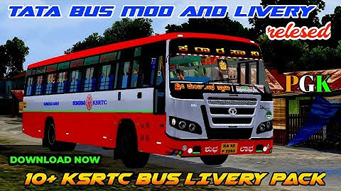 10+ KSRTC FRONT DOOR TATA BUS MOD LIVERY PACK RELESED || DOWNLOAD NOW BUSSID #pgk