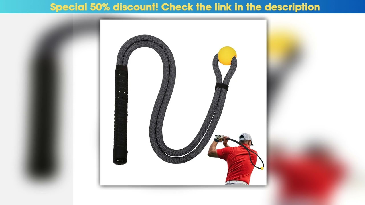 Golf Swing Rope Training Aid Fitness Equipment Trainer With Eva Ball For Practice Posture