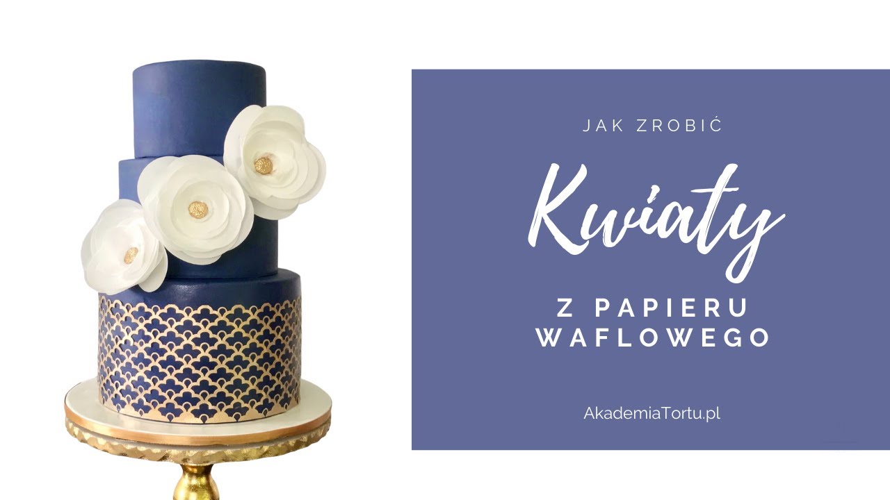 Prosty, szybki, elegancki - kwiat opłatkowy na tort