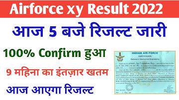 Indian Airforce xy Result 2021 Date | IAF 01/2022 Result Enrollment list new Update Result Out#iaf