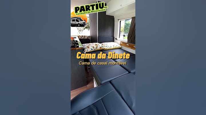 Motorhome com cama da dinete montada.