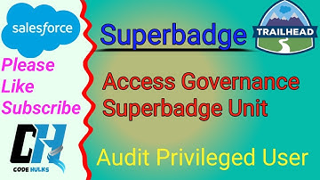 Audit Privileged User || Access Governance Superbadge Unit