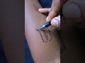 New concept of temporary tattoo  trick of blade shorts