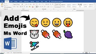 How to Add Emojis in Microsoft Office Word Tutorial !