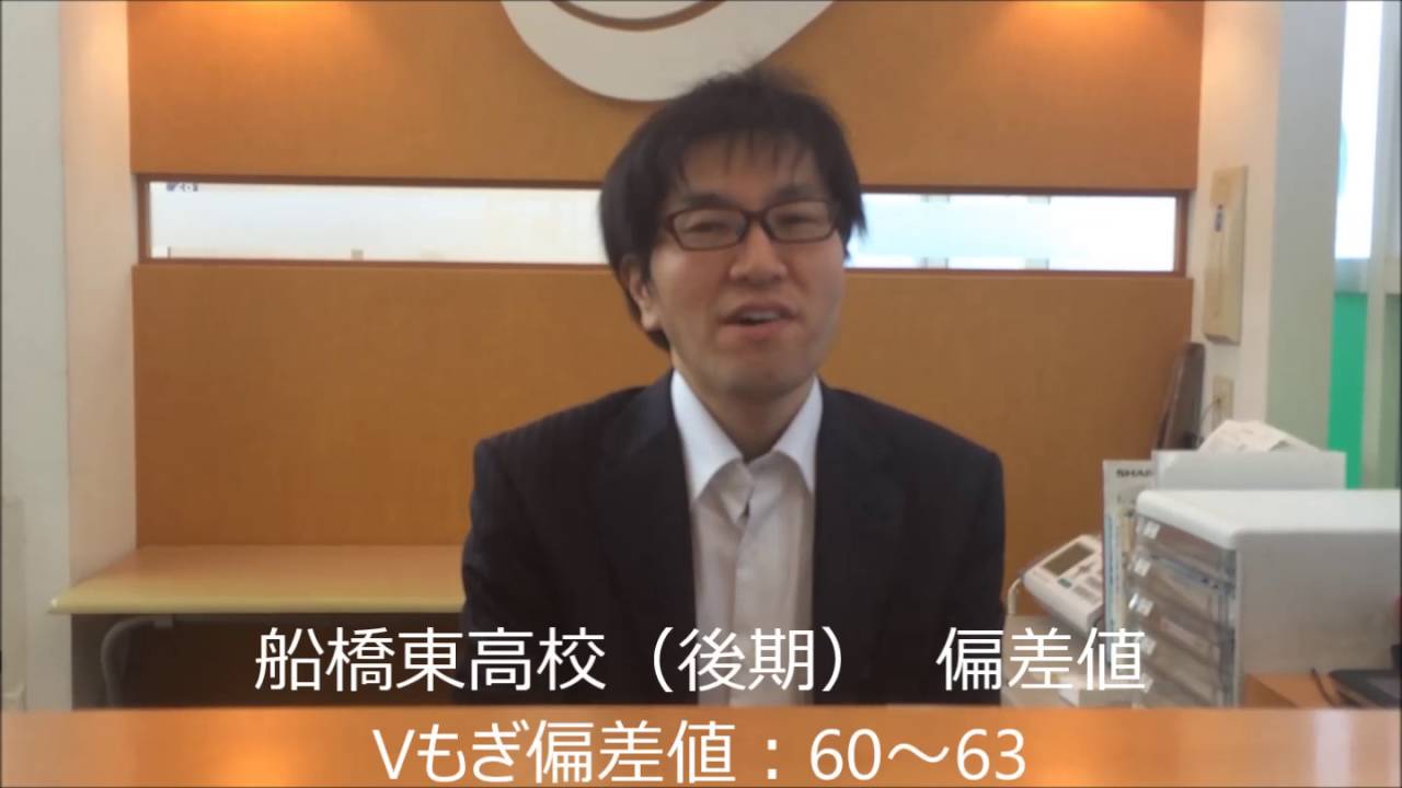 県立船橋東高校 後期入試 偏差値 合格最低点 内申点 ユーカリが丘 志津 臼井 個別指導塾 エルヴェ学院ユーカリが丘校ちゃんねる Youtube