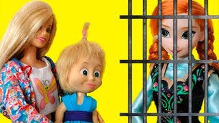 bajka Masza i Barbie księżniczka Anna pomaga w sprzątaniu screenshot 4