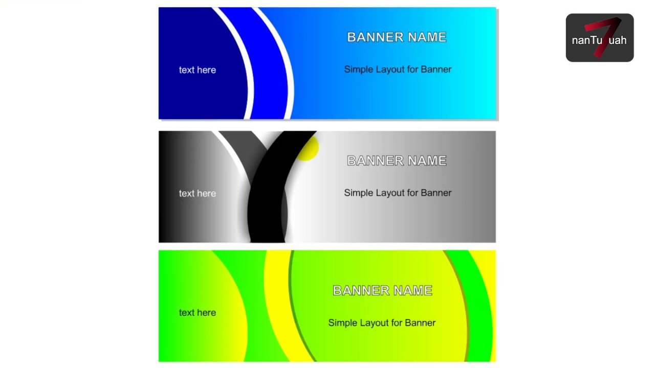 Make simple layout banner corelDraw x7 2 YouTube