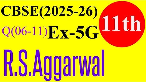 Exercise -5G Class-11th Maths R.S.Aggarwal Solutions CBSE BOARD|Complex Numbers Class-11th Maths Nce