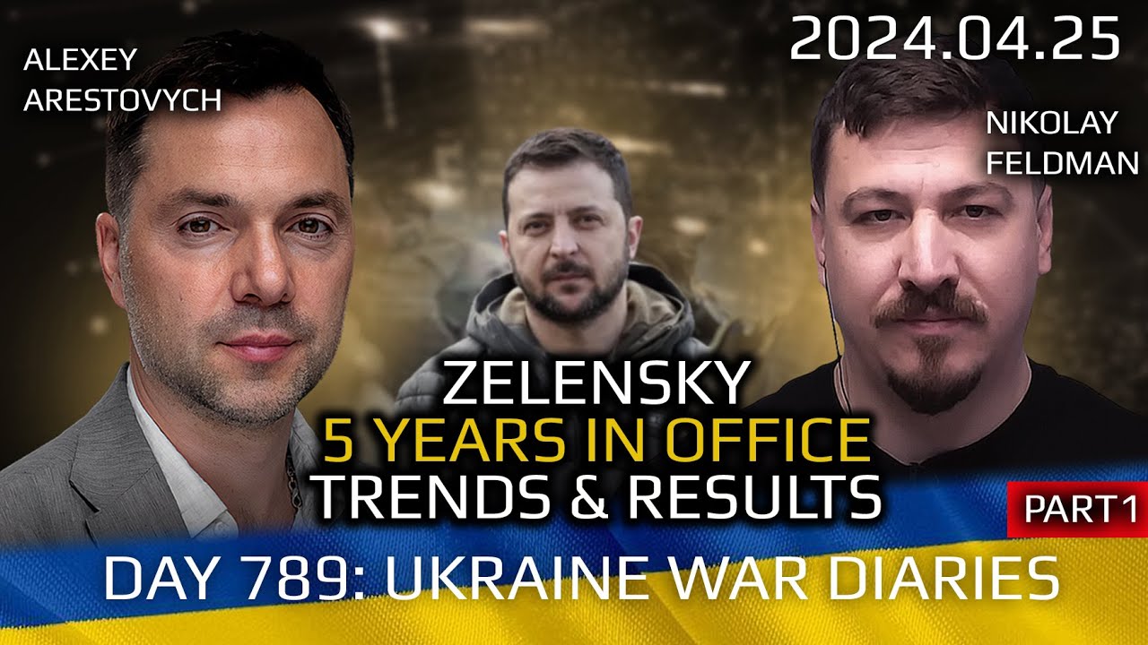 War in Ukraine, Analytics. Day 789 (part1): Zelensky, 5 Years In Power,  Trends and Results