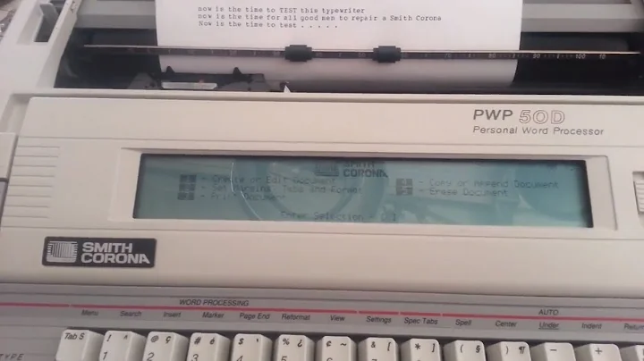 Smith Corona PWP 50 Word Processor Typewriter Repaired Keyboard