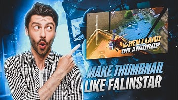 How to make thumbnail like falinstar 🔥[PUBG/BGMI] ON Use a