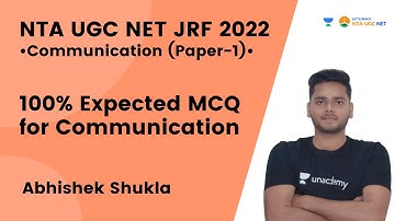 100% Expected MCQ for Communication | Paper - 1 | NTA UGC NET- JRF 2022 | Abhishek Shukla