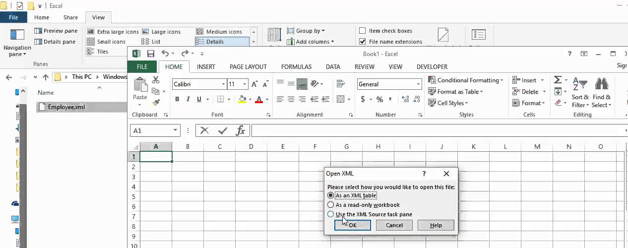 Microsoft Excel 365 How to open XML file as table in Excel - YouTube