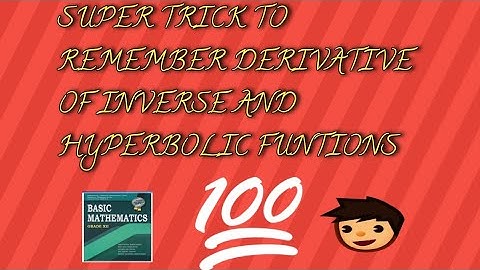 SUPER TRICK TO LEARN INVERSE TRIGONOMETRIC AND INVERSE HYPERBOLIC FUNCTION 😍🤩