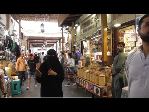 Walking around Dubai Spice market (Spice Souk) …..