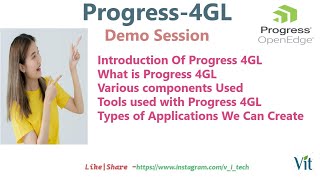 Progress-4GL| Introduction Of Progress 4GL @vitechtalks  | What is Progress 4GL  | VITechTalks