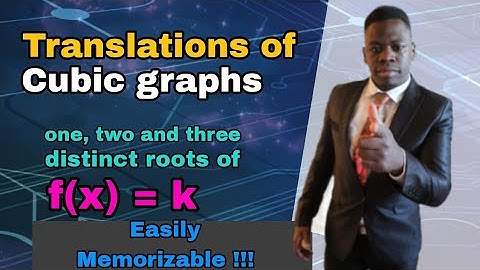 translations on Cubic graphs, for which values of k will the equation f(x) = k have 3 distinct roots