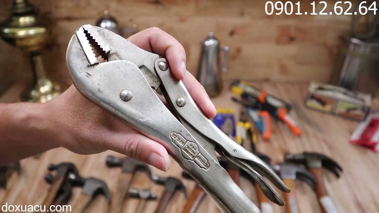 Đồ nghề Mỹ - Clip 1106- Búa kìm, đèn dầu, can xăng inox, bếp măng sông, động cơ hơi nước