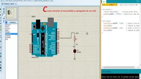 simulacion de arduino en proteus: encender un led