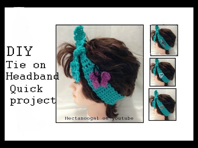 HANDMADE Retro Mint CROCHET Headband with Tie – Perfect Spring Accessory Refresh maxresdefault.jpg main image 4