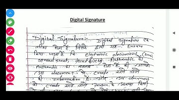 A video lecture on digital signature by Pratistha Sharma ( Lecturer GPC tonk )