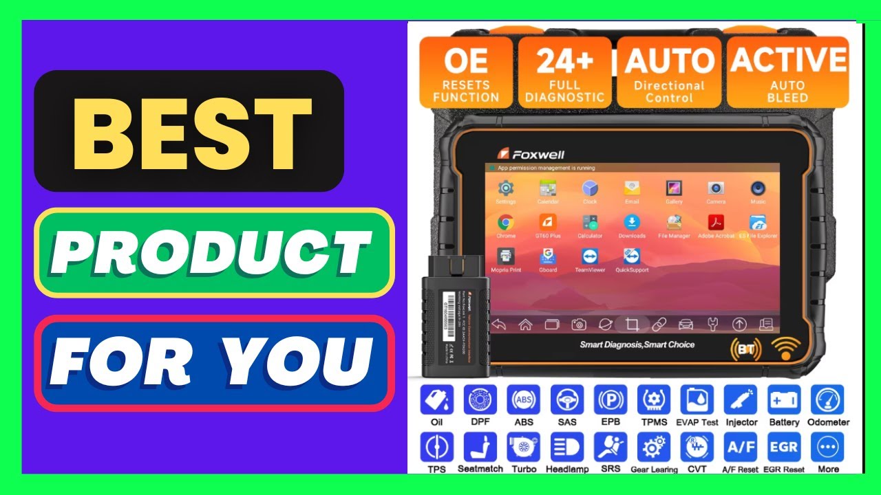 Foxwell GT60 OBD2 Automotivo Scanner 24+ Reset