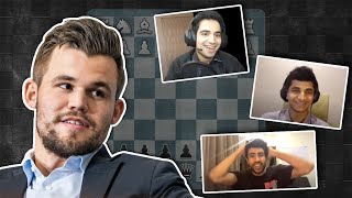 GM MAGNUS CARLSEN vs BM SAMAY RAINA ft. UPMANYU, VIDIT Highlights