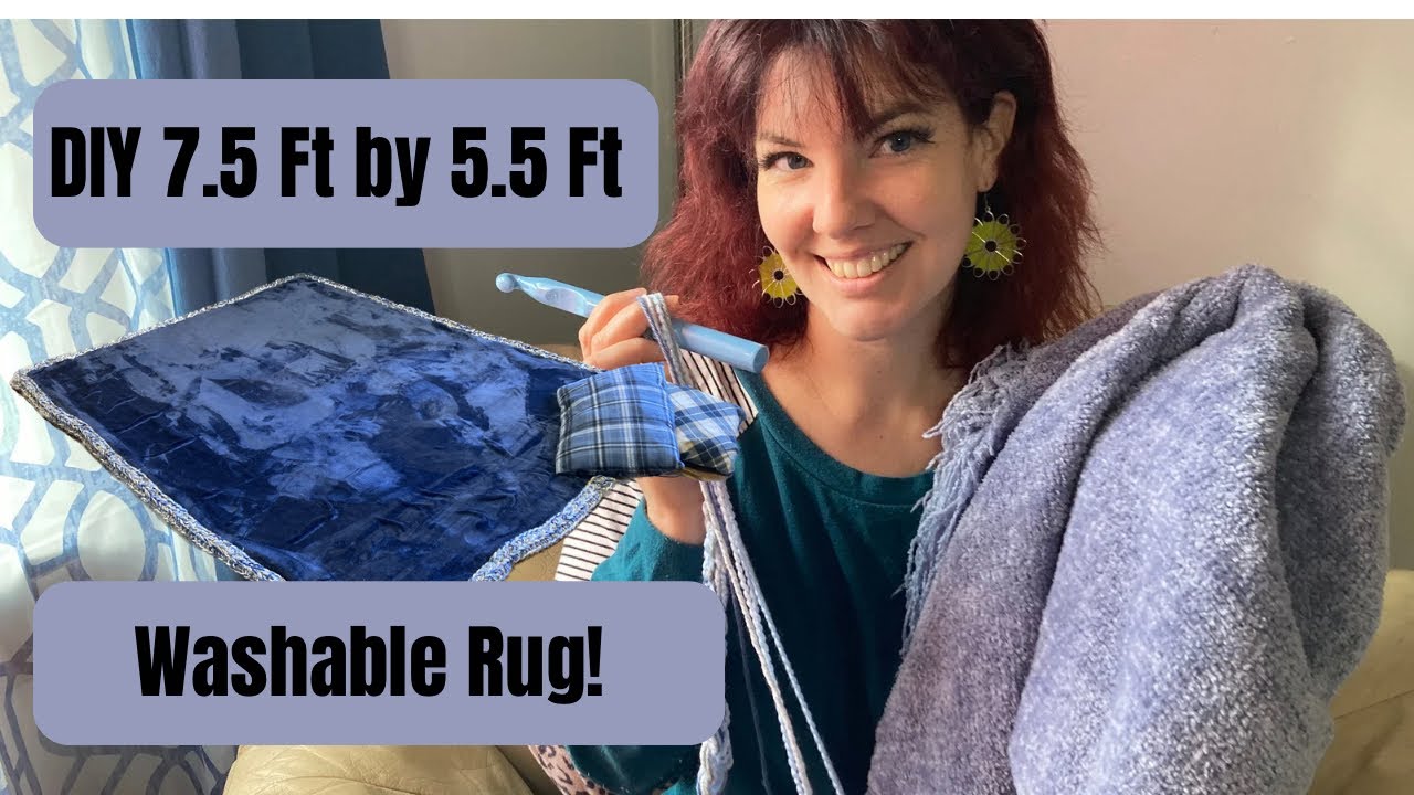 DIY Large Washable Rug for less than $40! - YouTube