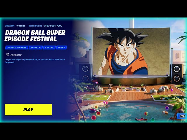 How to watch Dragon Ball Super episodes in Fortnite: Creative