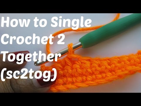 How To Crochet - Single Crochet 2 Stitches Together (SC2TOG)