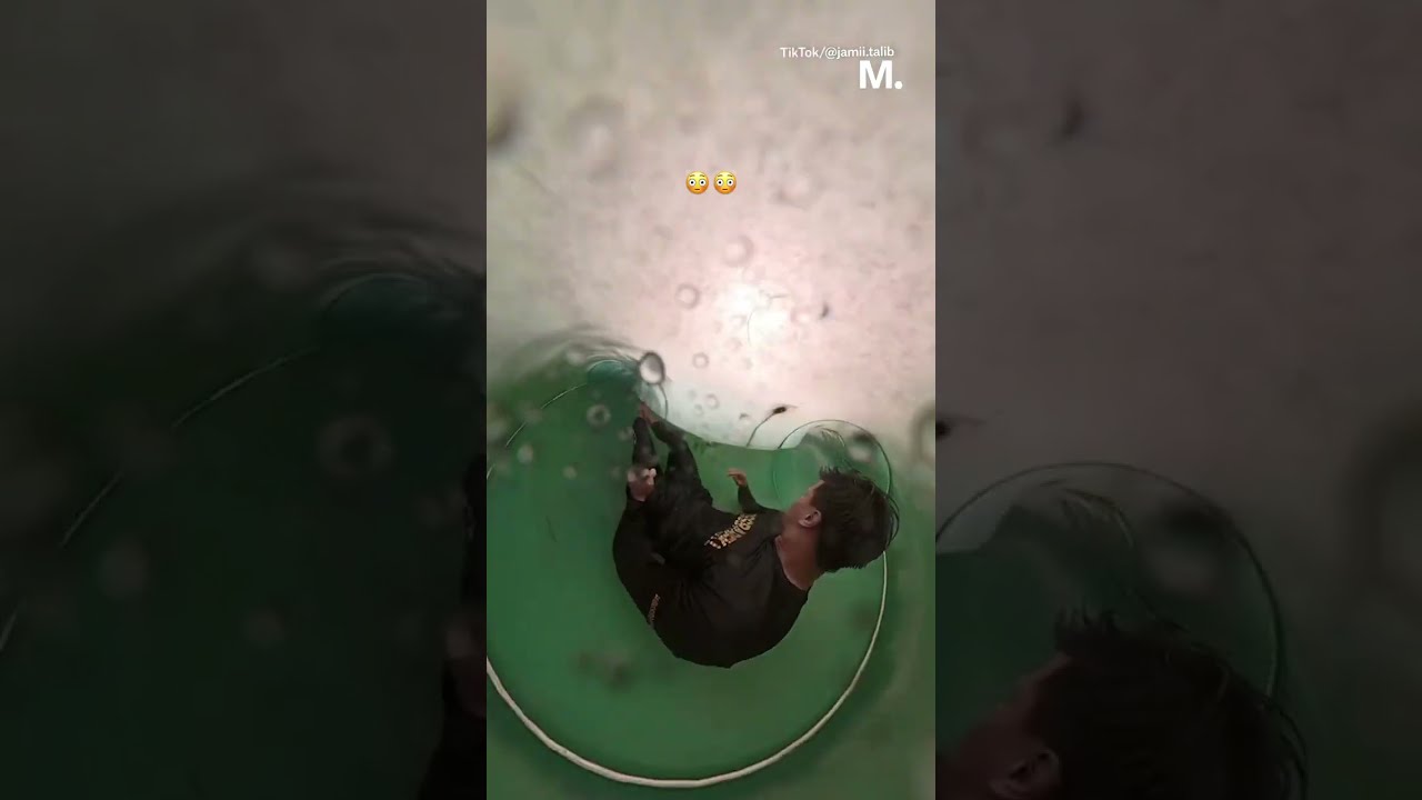 Terrifying Moment TikToker Gets Stuck In A Water Slide