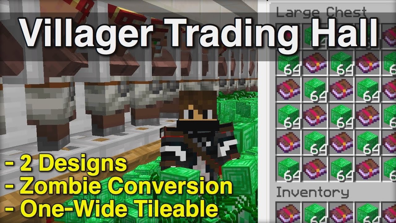 simple villager trading halls with zombie discounts 1 16