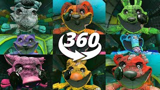 Poppy Playtime Chapter 3: All Smiling Critters Jumpscares (360° video)