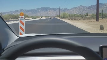 Tesla Model 3 autopilot perfection through a construction zone