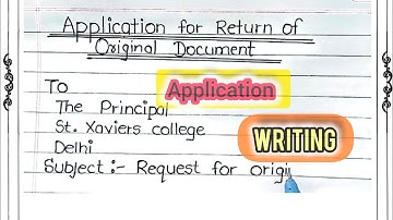 Request Application For Original Documents From College || Request Application For College ||