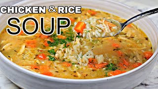 Easy Homemade Chicken and Rice Soup Recipe |Easy Chicken Noodle Soup w/ Rice  Recipe