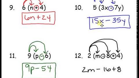 Distributive Property with Variables