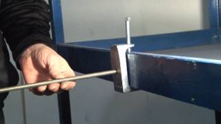 Malleable Iron Beam Clamp With Extra Wide 3-1/8' Jaw Opening and 1/2-13 Threaded Holes: MBC-1213WM