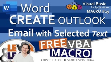 Word Create Outlook Email with Selected Text | VBA Macro #29