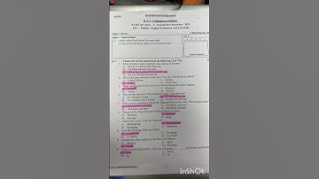 B com / Bba  sem 1  English paper solution 22/11/25 Vnsgu exam paper solution today