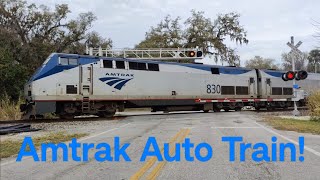 Amtrak Train Slow Pass Because of Crossing Construction